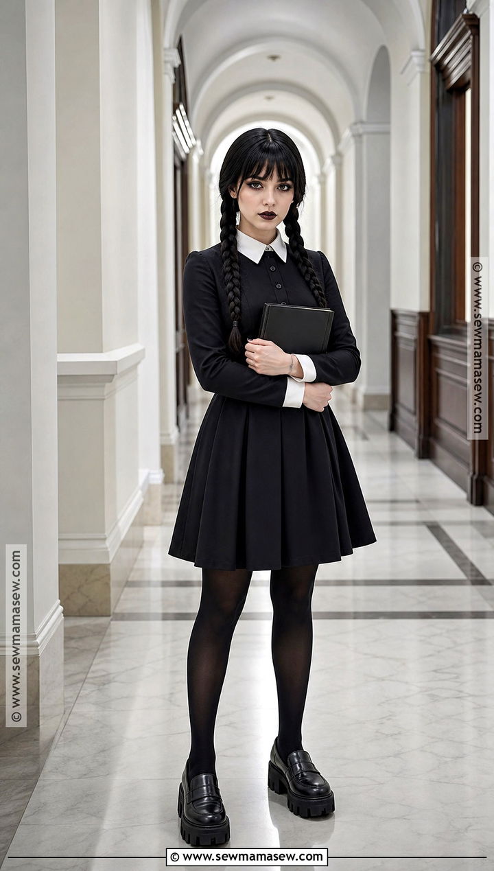 Wednesday Addams Cosplay With Black Dress - 35 best cosplay ideas