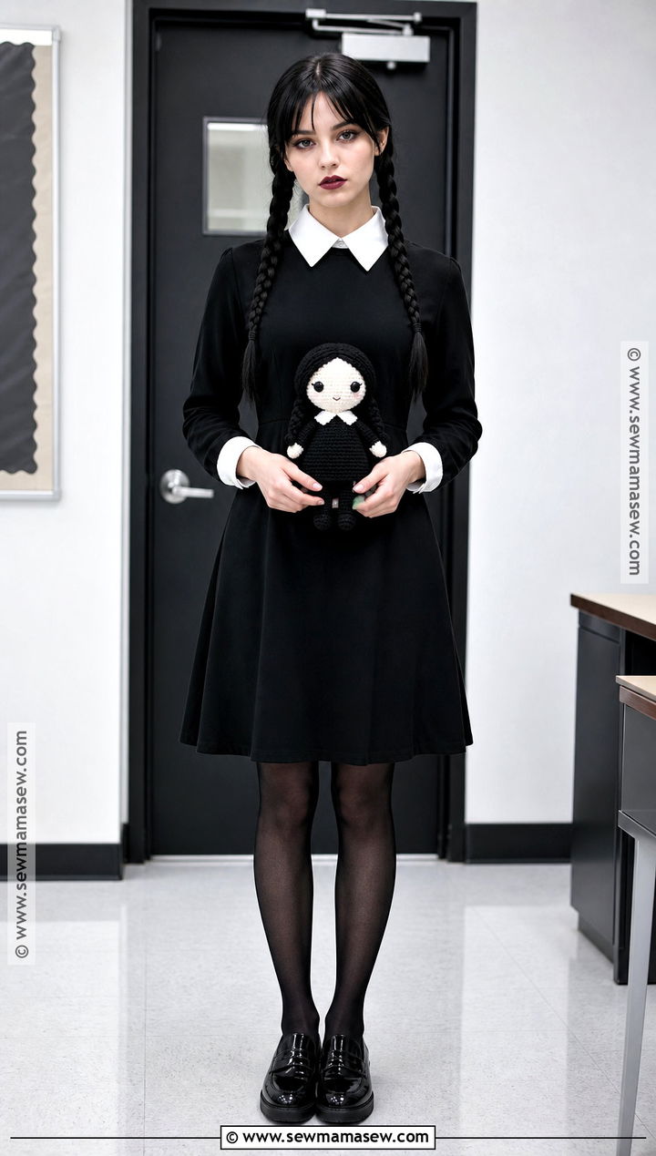 Wednesday Addams Costume - 30 woman in black costume ideas