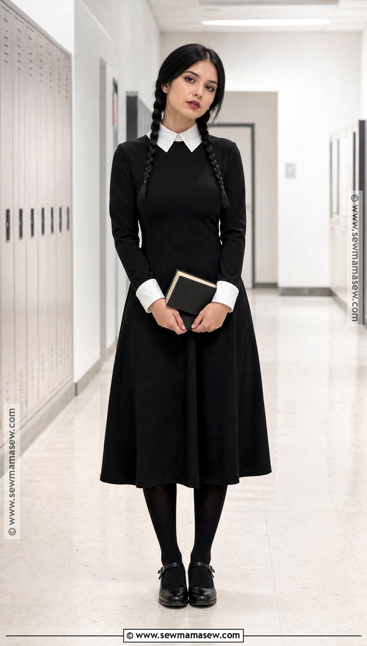 Wednesday Addams Costume - 30 childhood characters costume ideas