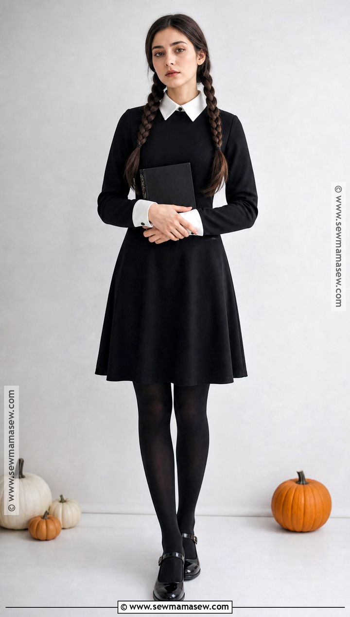 Wednesday Addams Costume - 50 brunette halloween costumes ideas