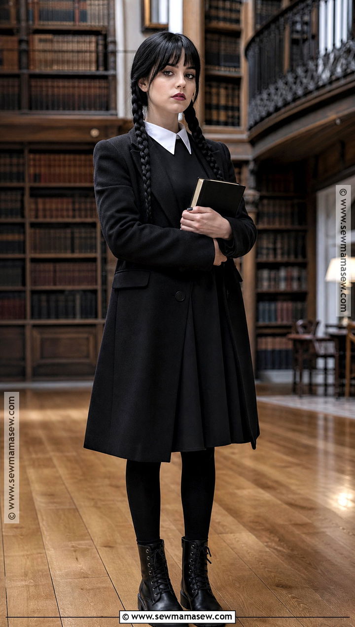 Wednesday Addams Costume With Black Dress - 40 good halloween costumes