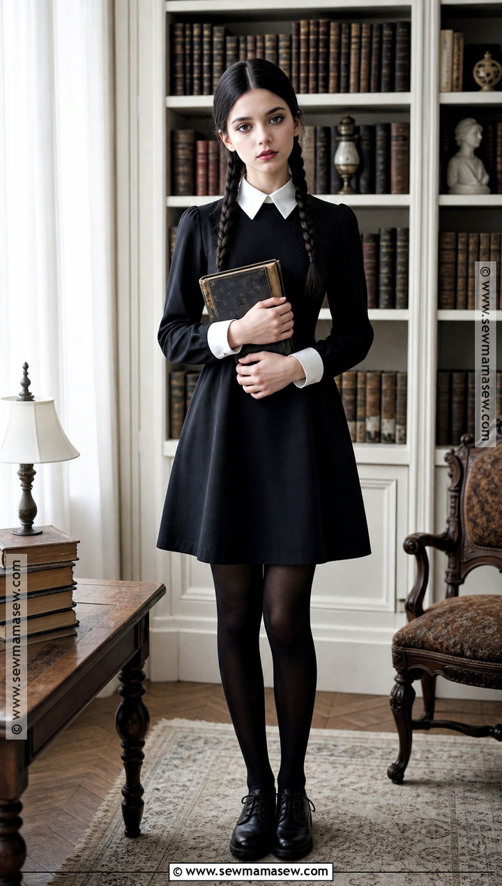 Wednesday Addams Costume With Braids - 40 halloween costume ideas for girls