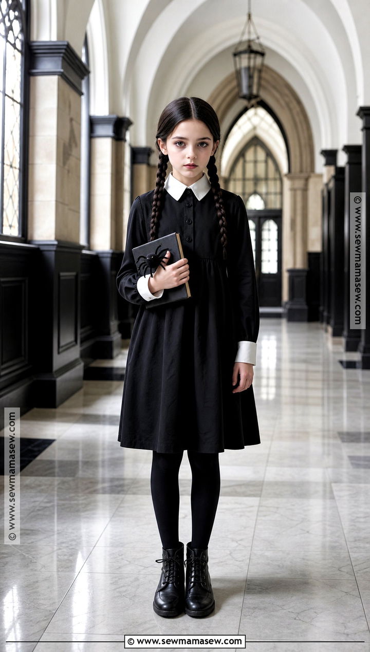 Wednesday Addams Costume With Braids - 30 best fancy dress costumes for kids
