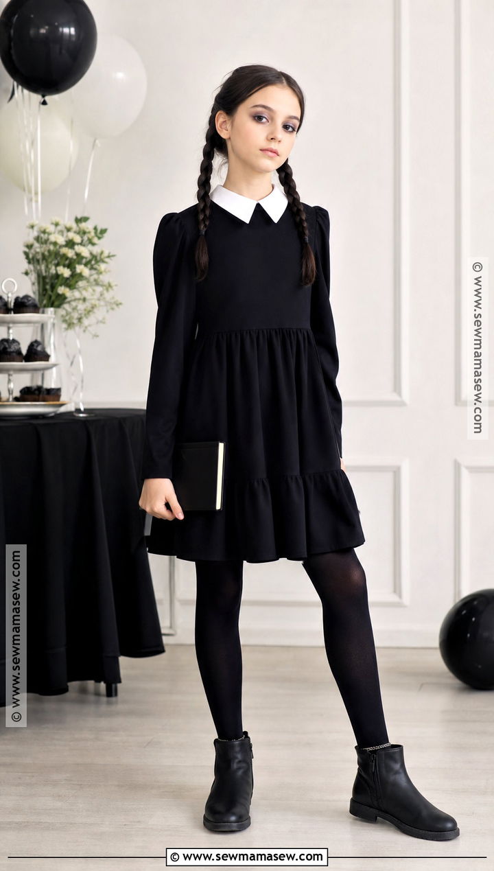 Wednesday Addams Kids Costume - 35 halloween kids costumes