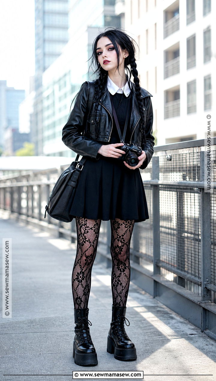 Wednesday Addams Leather Jacket Outfit - 45 wednesday addams outfit ideas