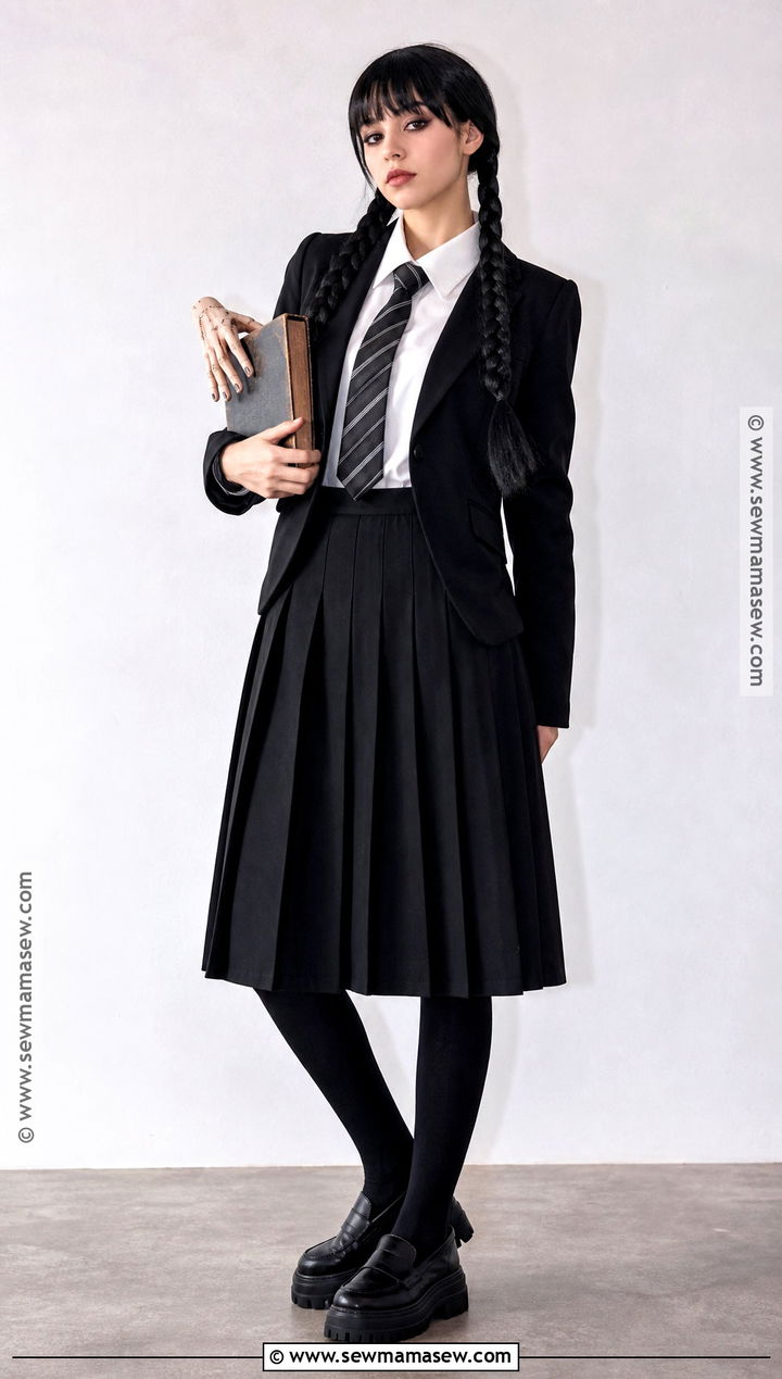 Wednesday Addams Nevermore Costume - 30 netflix characters costume ideas