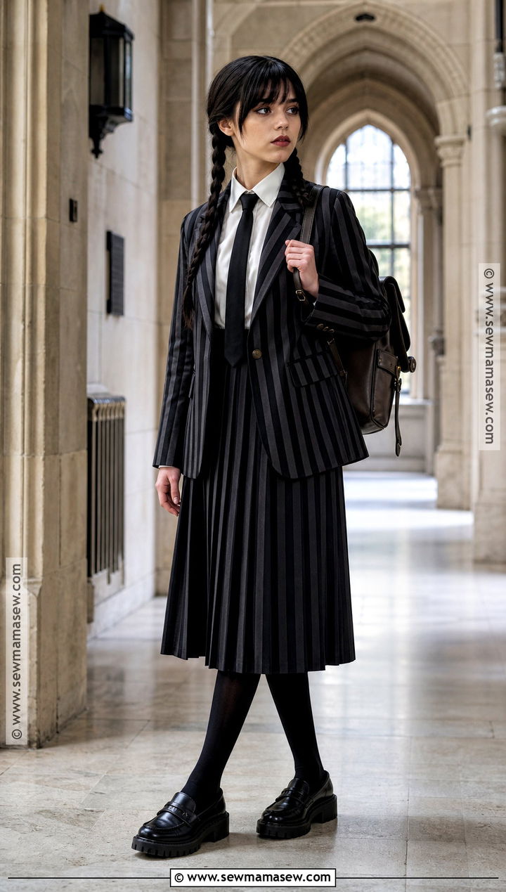 Wednesday Addams Nevermore Uniform Dress - 30 wednesday addams dress ideas