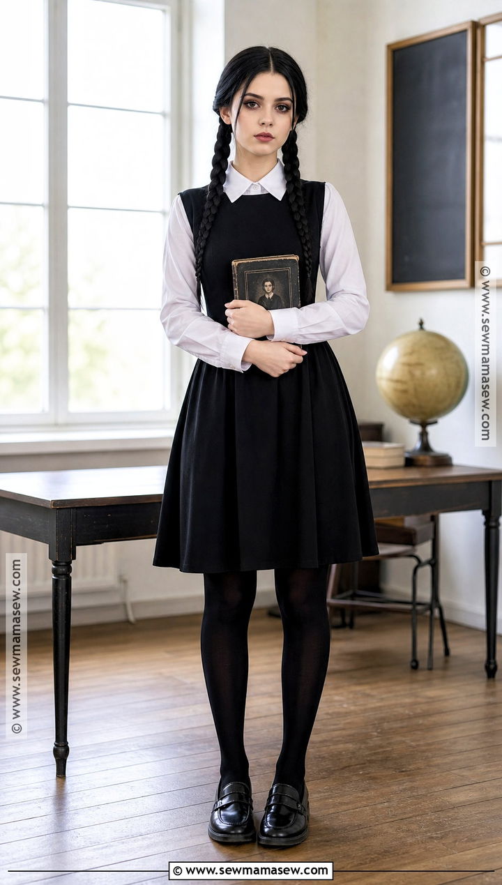 Wednesday Addams School Costume - 35 halloween costumes for school