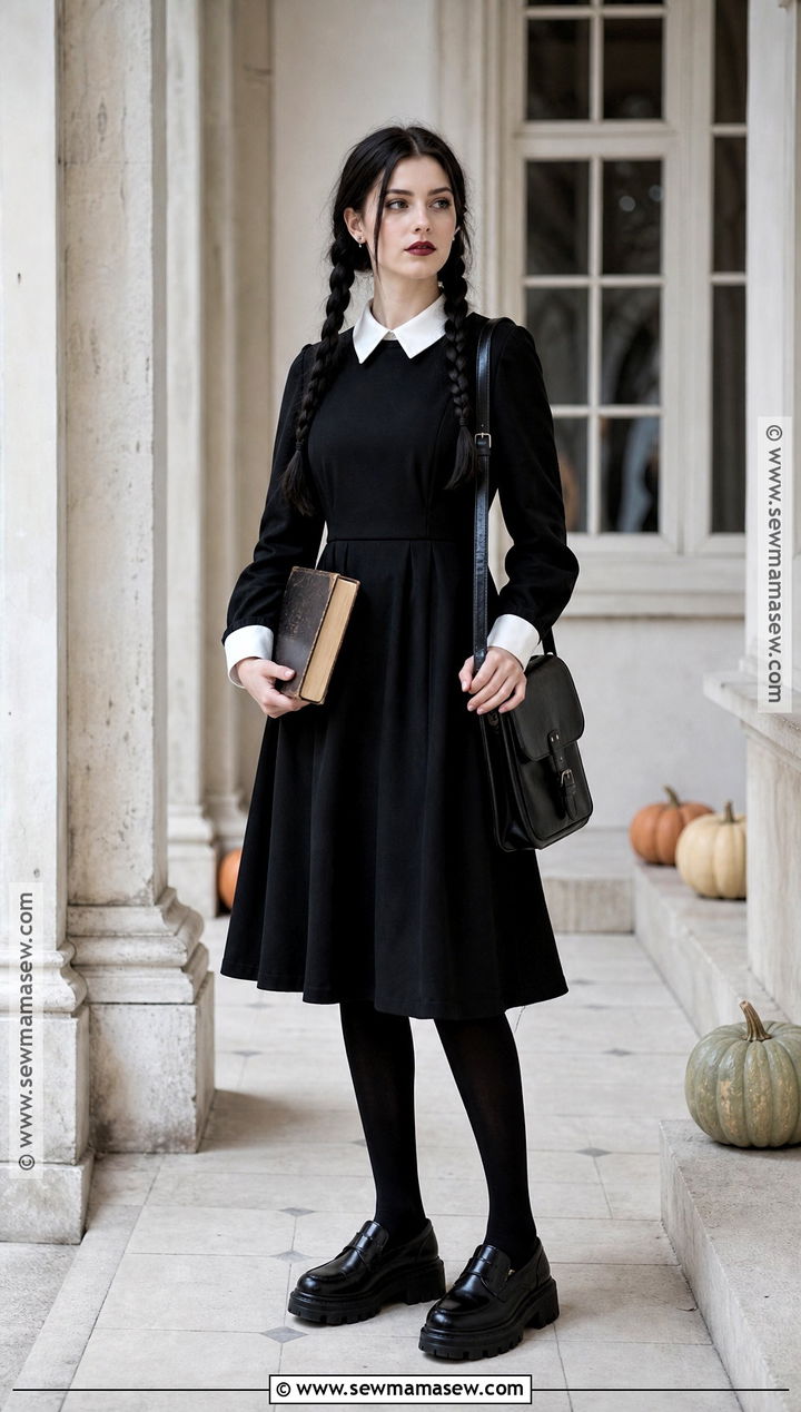 Wednesday Addams School Costume - 45 cool halloween costumes