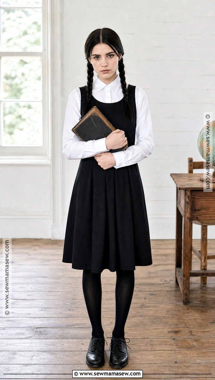 Wednesday Addams School Costume - 30 characters to dress up as for school ideas