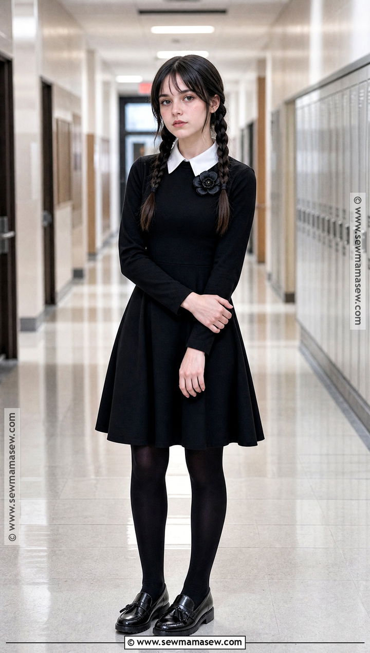 Wednesday Addams School Uniform Costume - 30 high school halloween costumes