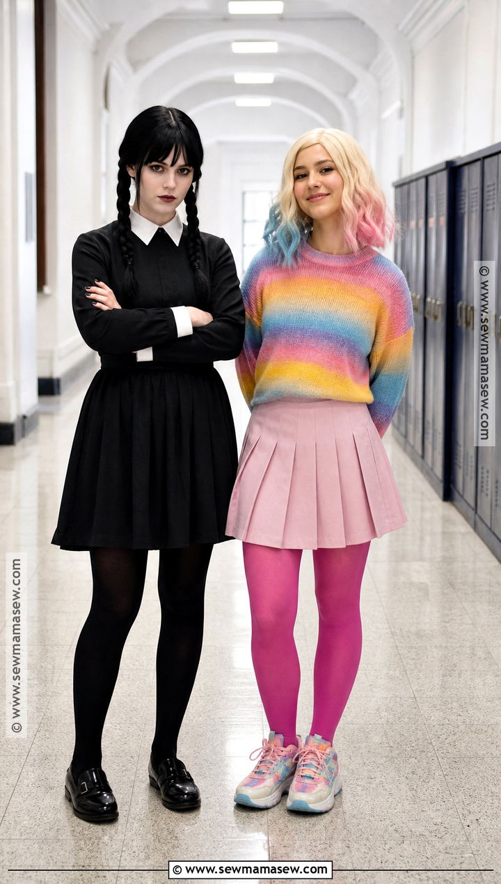 Wednesday And Enid Costume - 40 last minute couples costumes