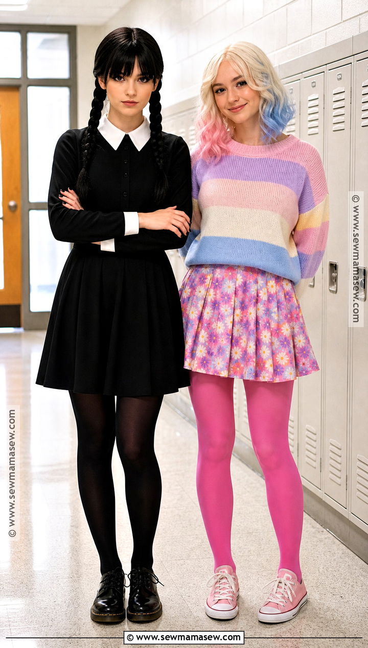 Wednesday And Enid Costume - 35 female duo costumes