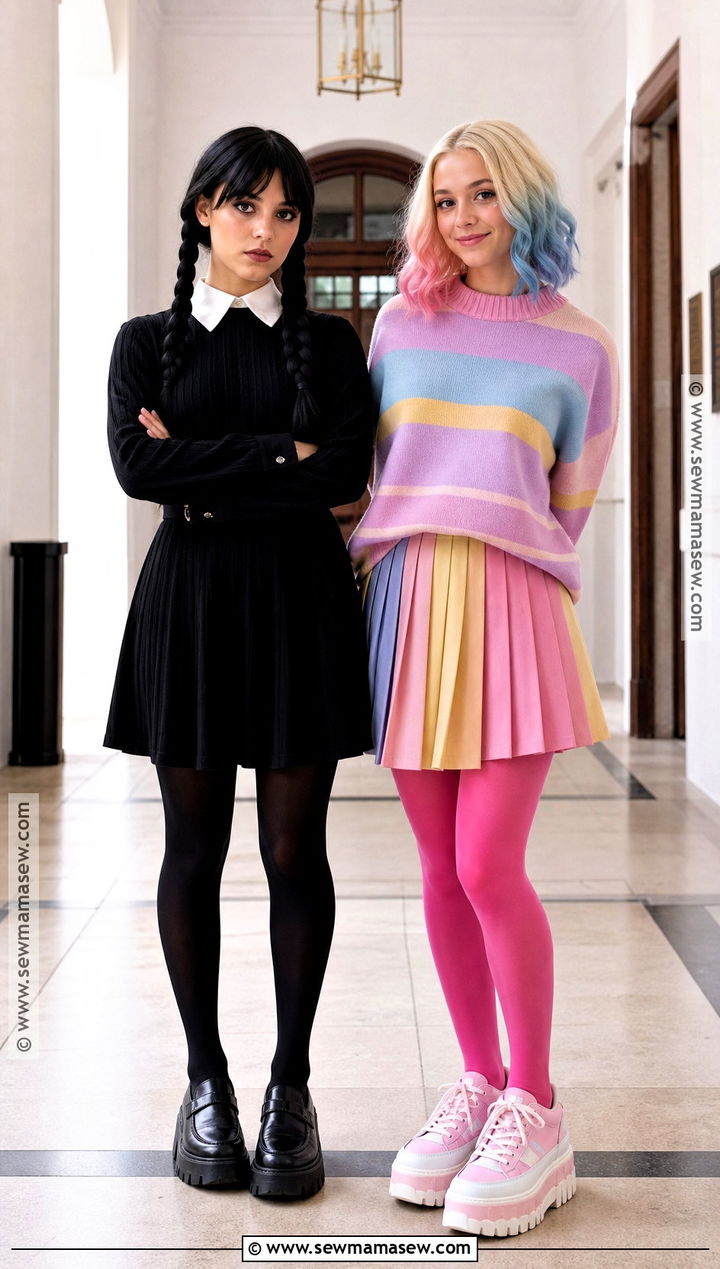 Wednesday And Enid Couple Costume - 50 couple costumes for halloween