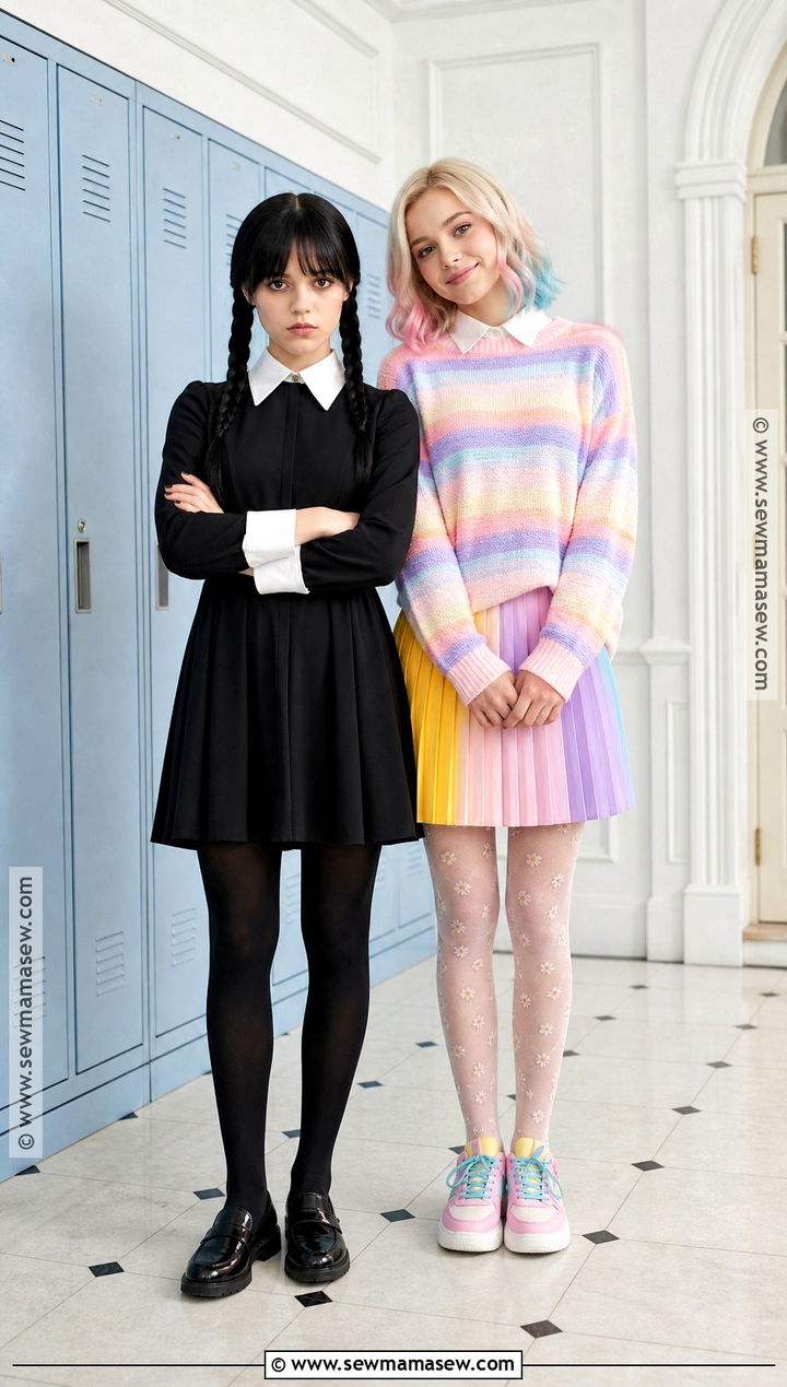 Wednesday And Enid Couple Costume - 50 couple halloween costumes