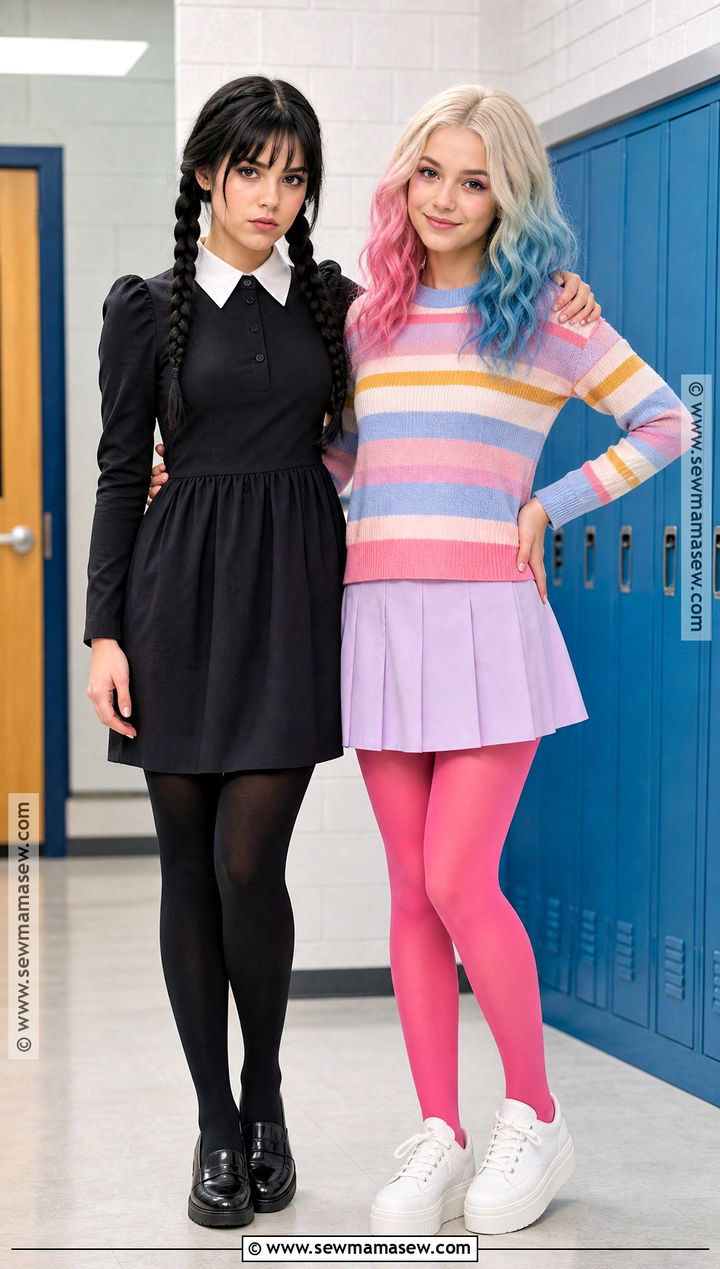 Wednesday And Enid Duo Costume - 35 girl duo costumes