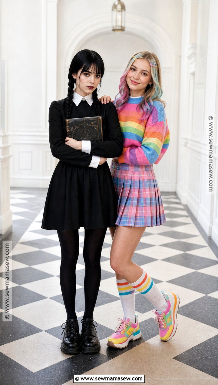 Wednesday And Enid Friend Costume - 30 friend costume ideas two