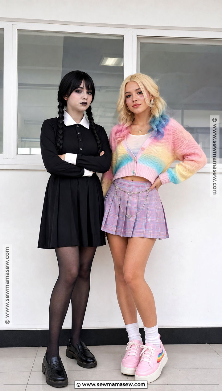 Wednesday And Enid Friend Duo Costume - 30 friend duo halloween costumes