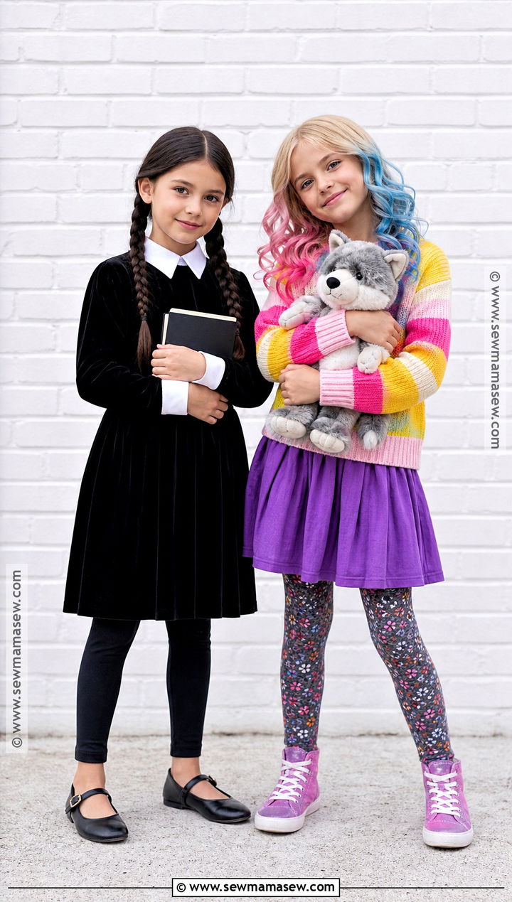 Wednesday And Enid Kids Costume - 30 Wednesday And Enid Costumes