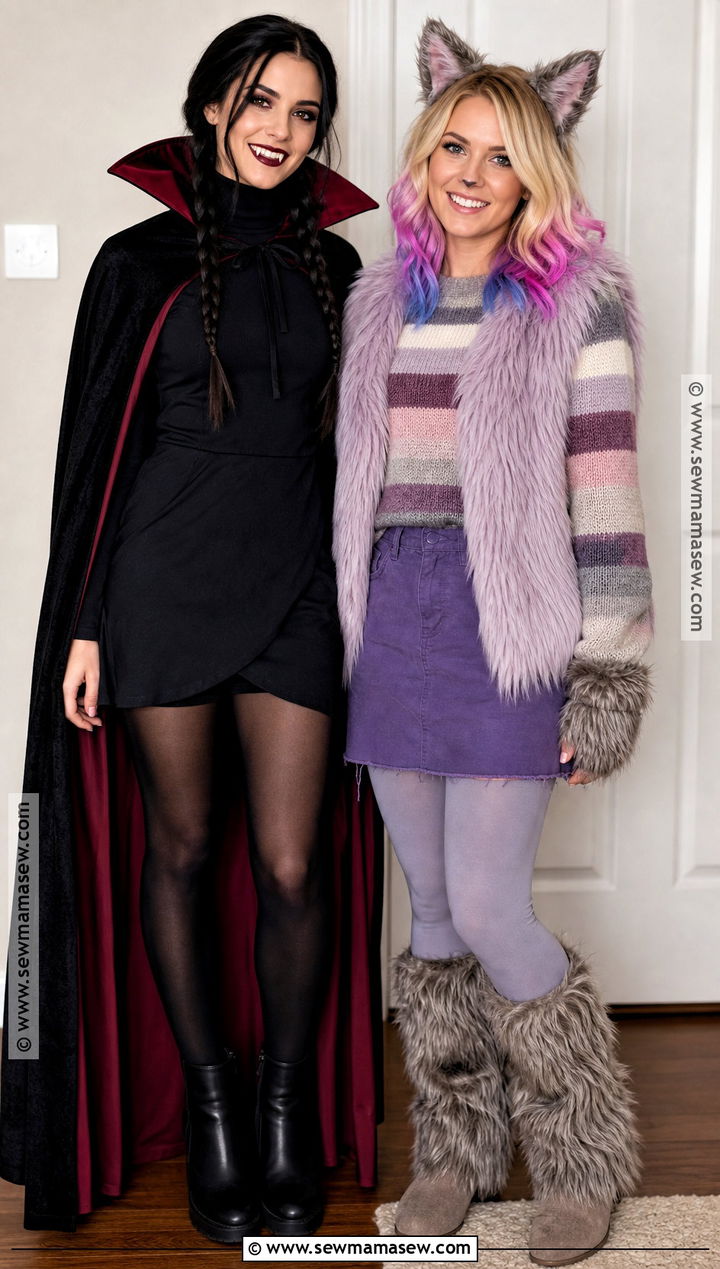 Wednesday And Enid Vampire And Werewolf Costume - 30 Wednesday And Enid Costumes