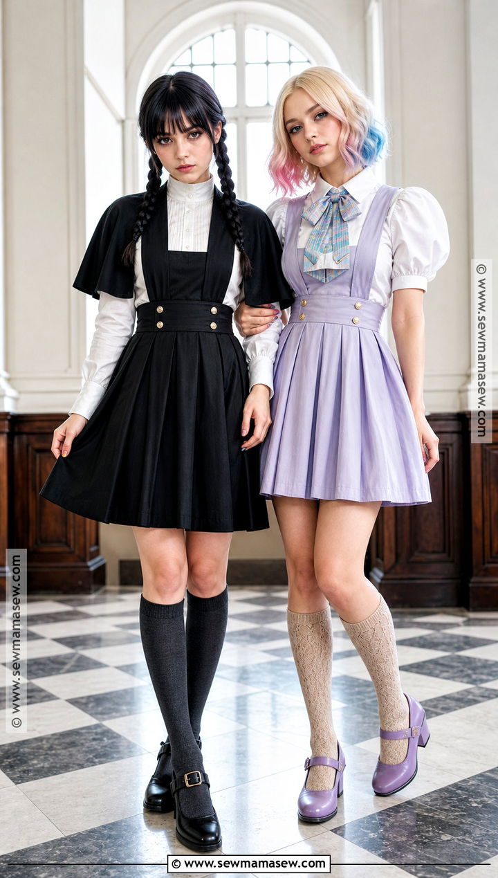 Wednesday And Enid Vintage School Costume - 30 Wednesday And Enid Costumes