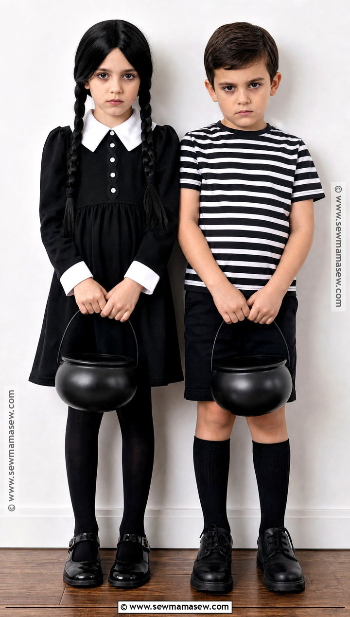 Wednesday And Pugsley Addams Costumes - 35 brother sister halloween costumes