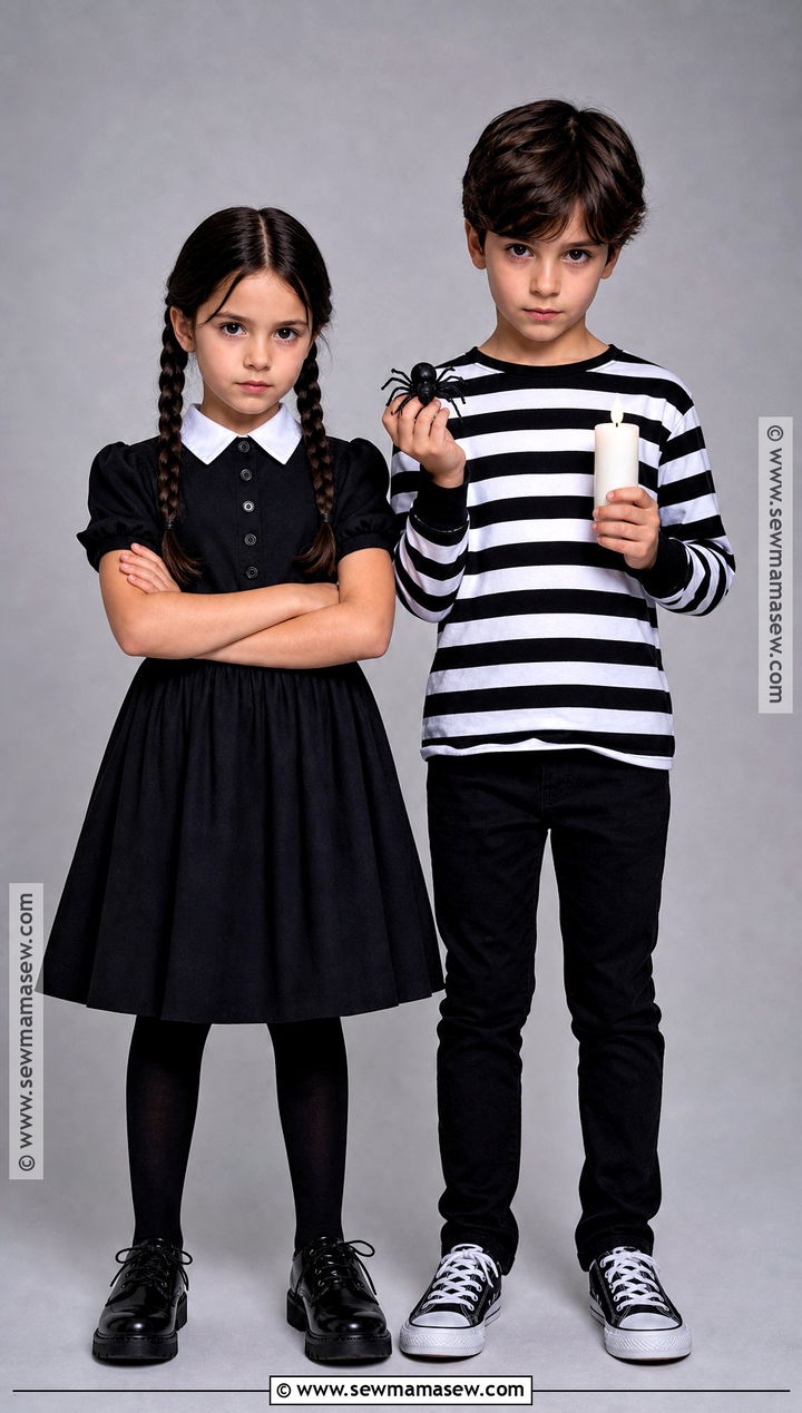 Wednesday And Pugsley Sibling Costume - 30 sibling halloween costumes boy and for girls