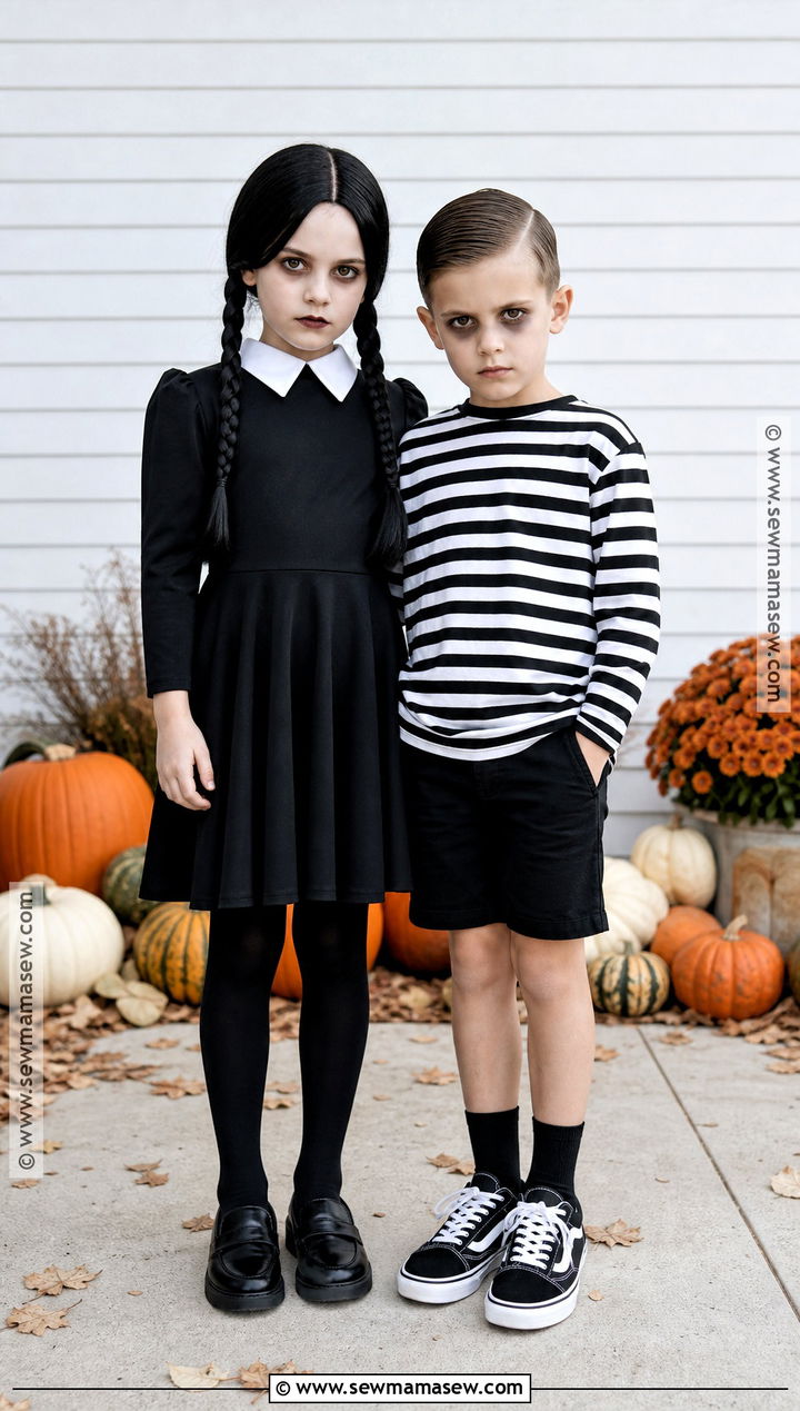 Wednesday And Pugsley Sibling Costume - 35 sibling costume ideas
