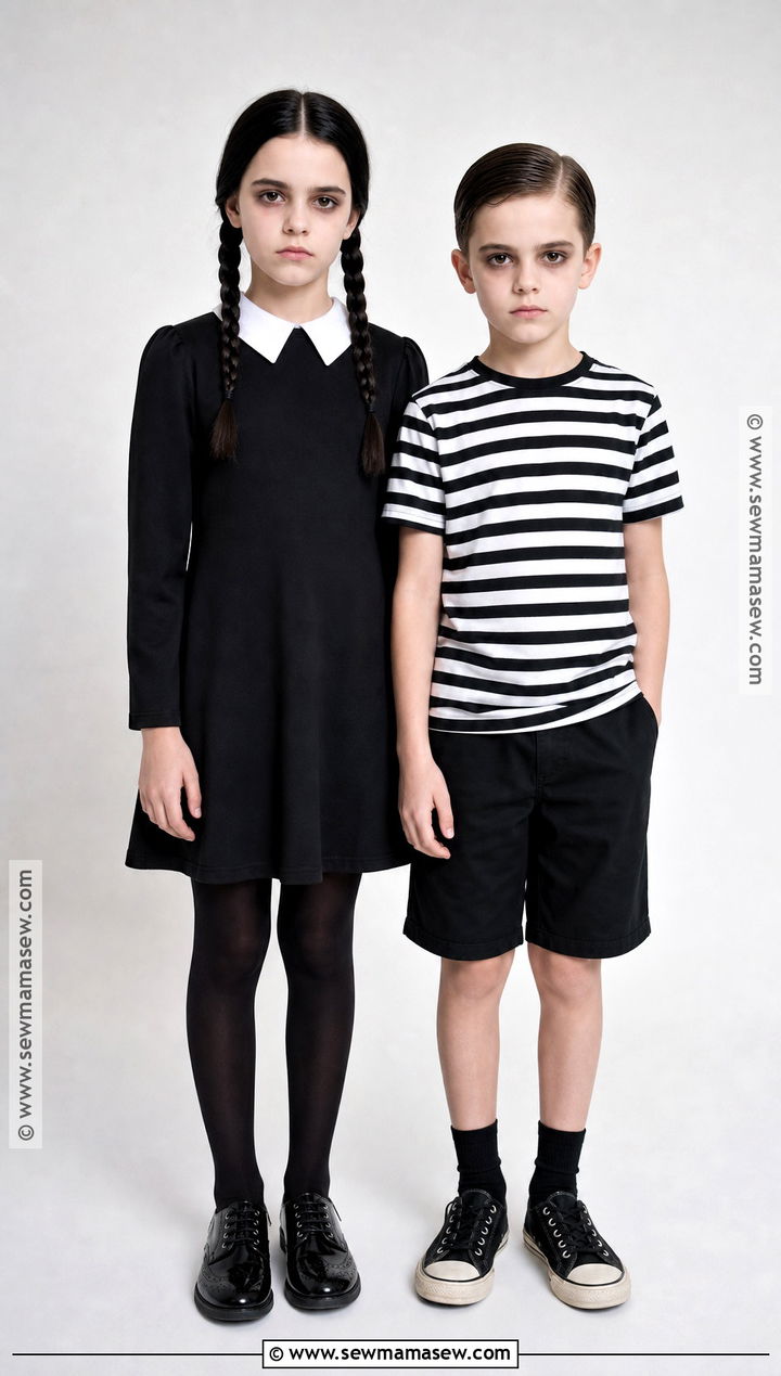 Wednesday And Pugsley Sibling Costume - 40 sibling halloween costumes