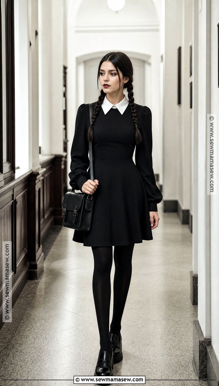 Wednesday Inspired Halloween Outfit - 30 Outfits For Halloween