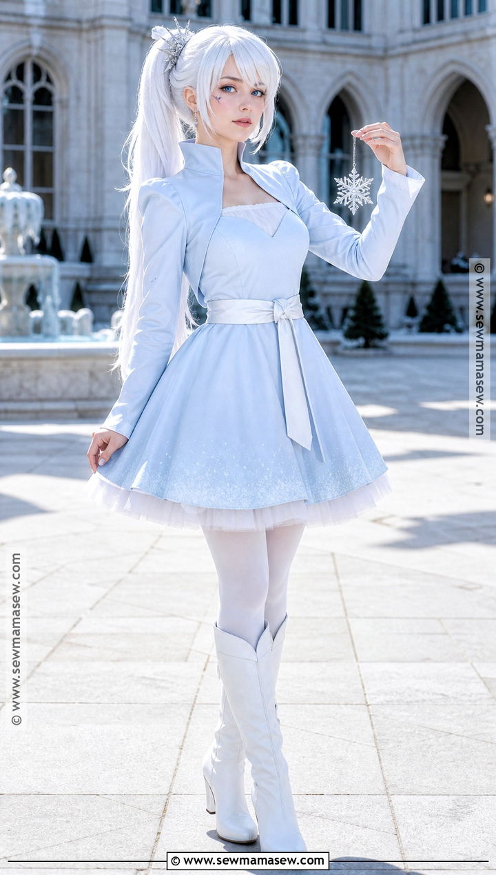 Weiss Schnee Cosplay With Blue Dress - 30 white hair cosplay ideas