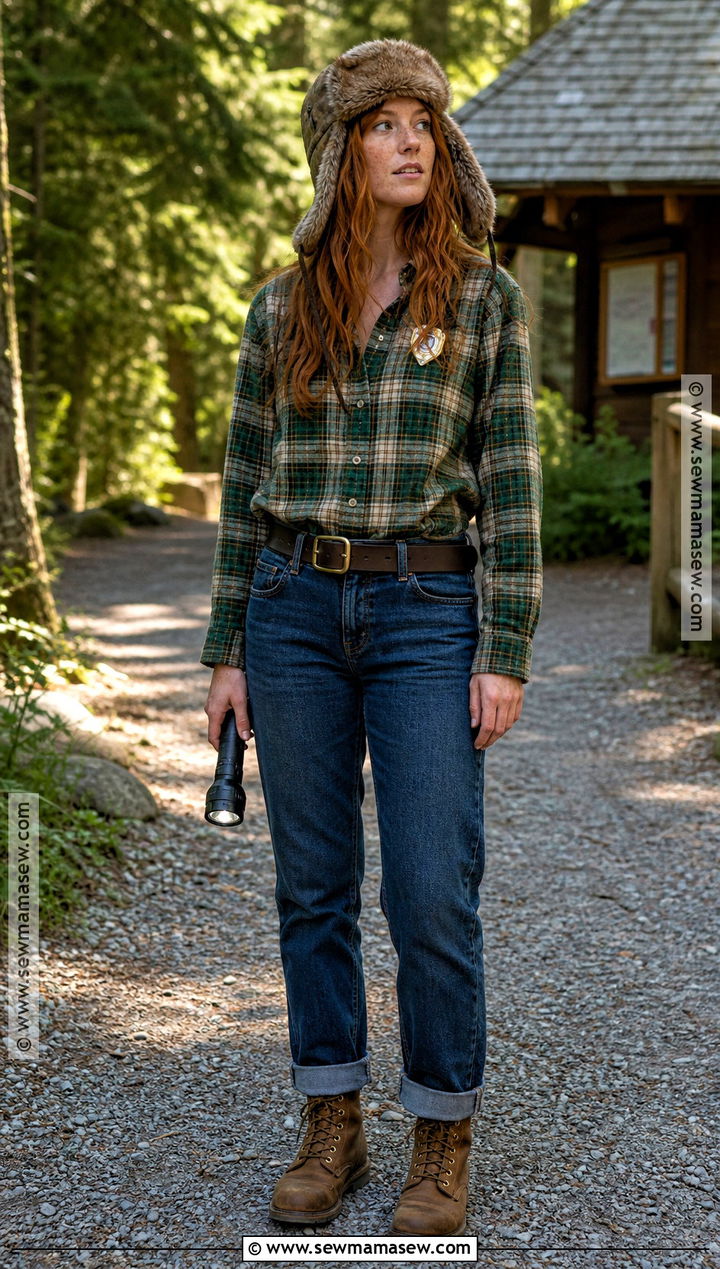 Wendy Corduroy Costume With Plaid Shirt - 35 Cartoon Costume Ideas for Women