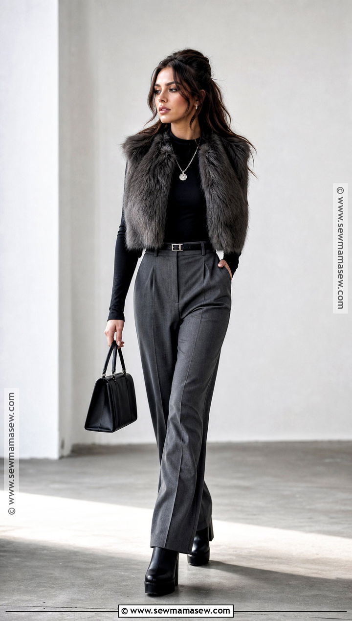 Werewolf Aesthetic Outfit With Faux Fur - 30 Werewolf Aesthetic Outfit Ideas
