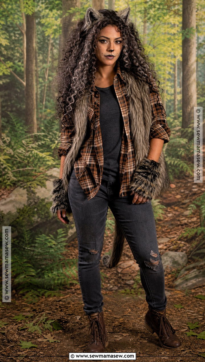 Werewolf Costume With Curly Mane - 40 curly hair halloween costume ideas