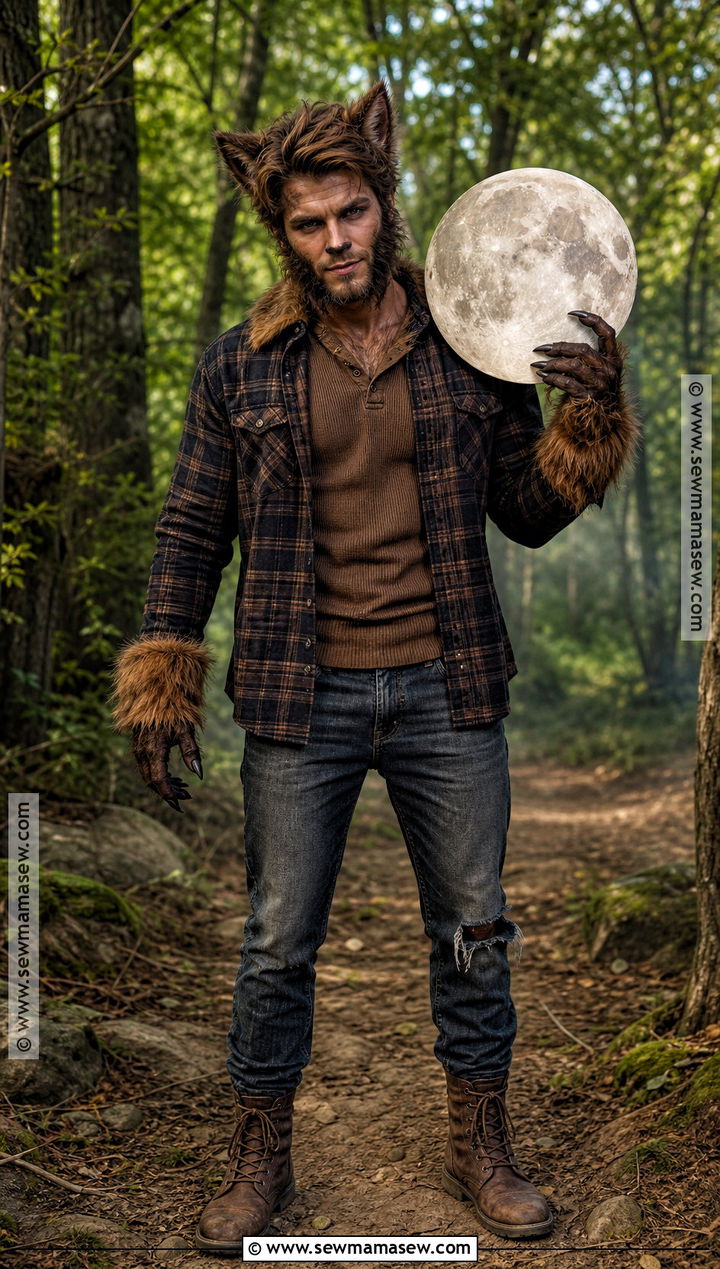 Werewolf Costume With Flannel Shirt - 35 simple halloween costumes for men