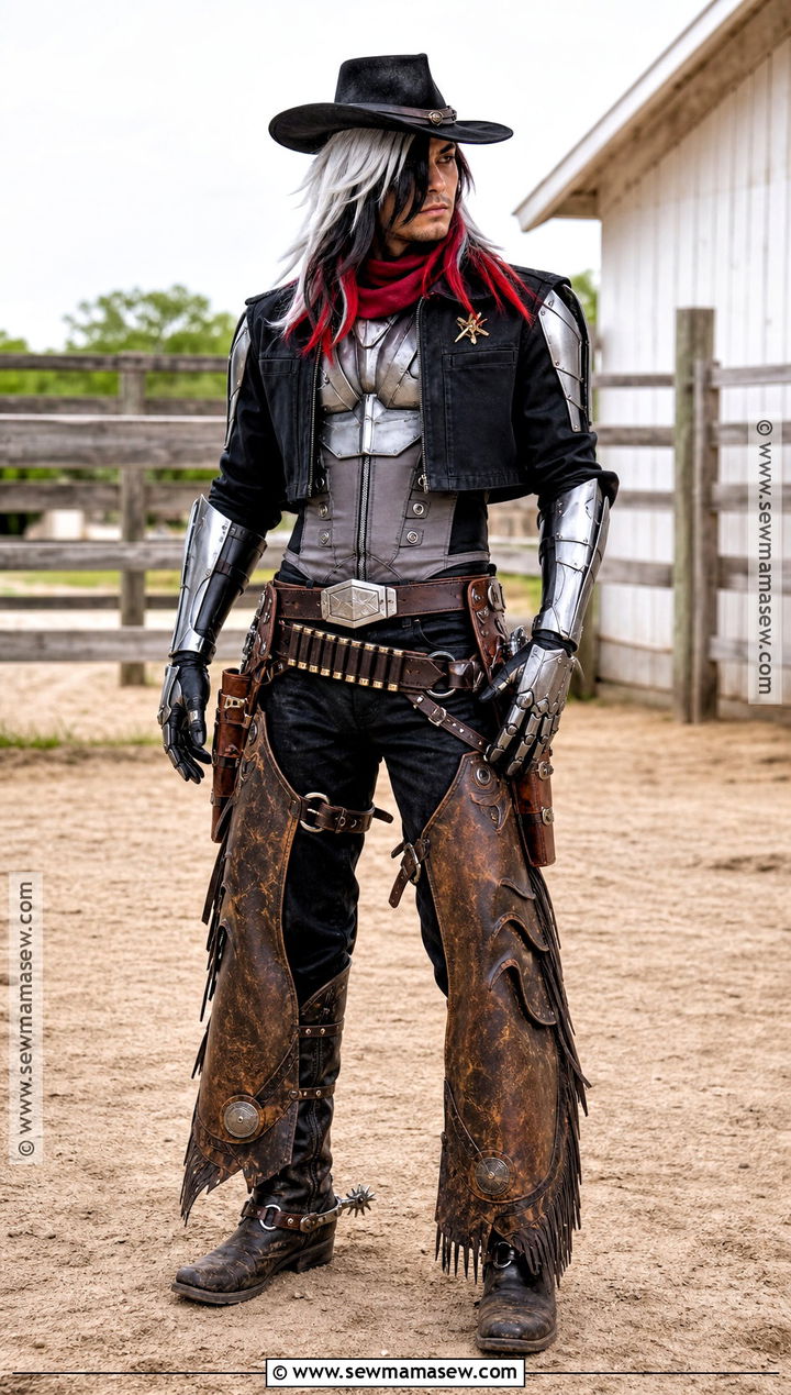 Western Boothill Cosplay With Brown Chaps - 30 Boothill Cosplay Ideas