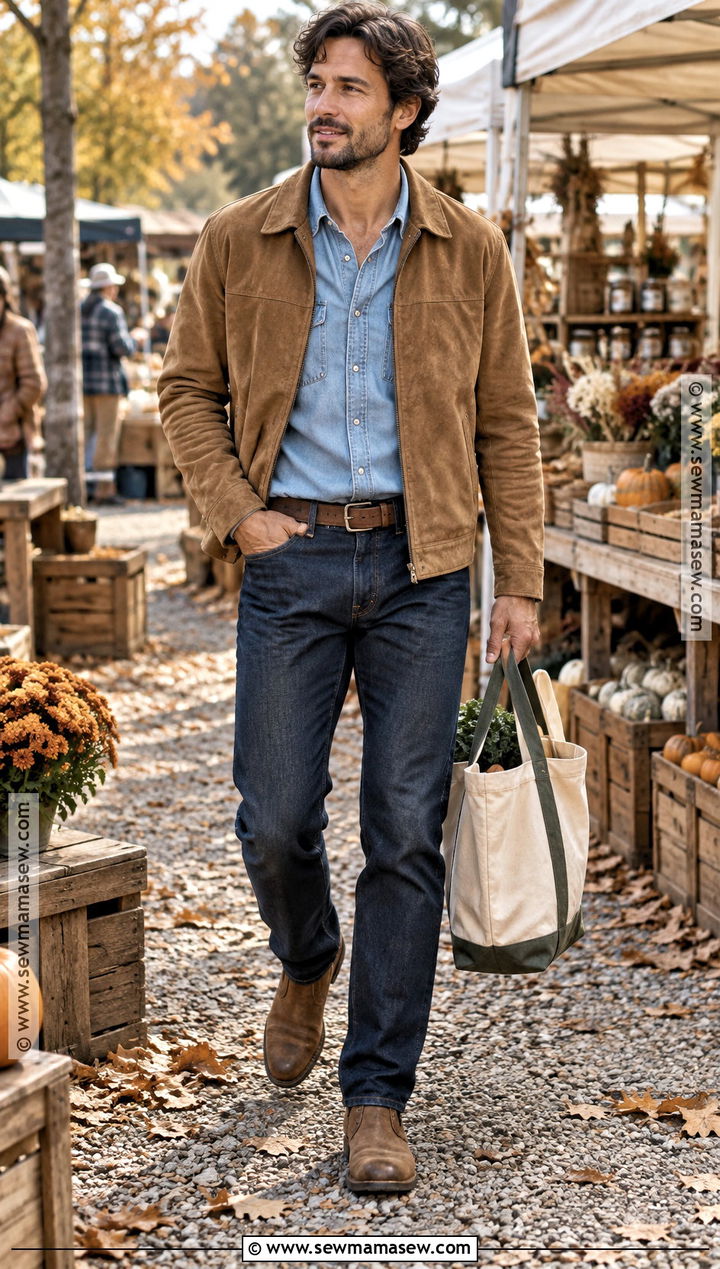 Western Boots With Straight Jeans And Denim Shirt - 20 fall shoes for men