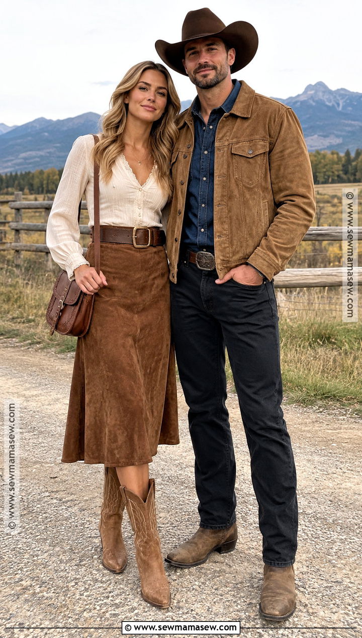 Western Couple Fall Outfit - 25 couple fall outfits