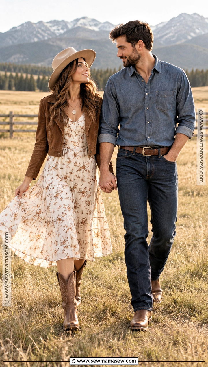 Western Engagement Photo Outfit - 15 engagement photo outfits september