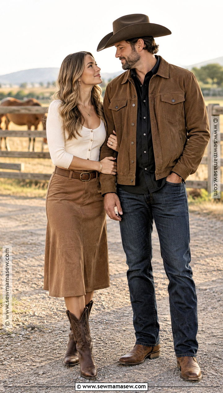 Western Fall Engagement Outfit - 15 engagement session outfits fall