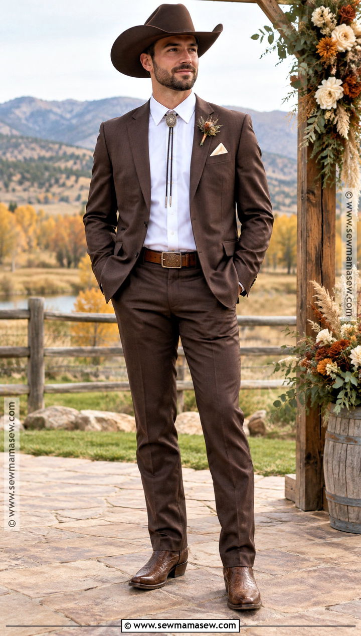 Western Fall Groom Attire - 25 fall wedding groom attire ideas