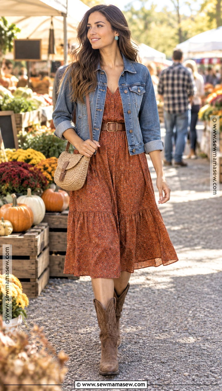 Western Fall Outfit With Denim Jacket - 25 western fall outfits