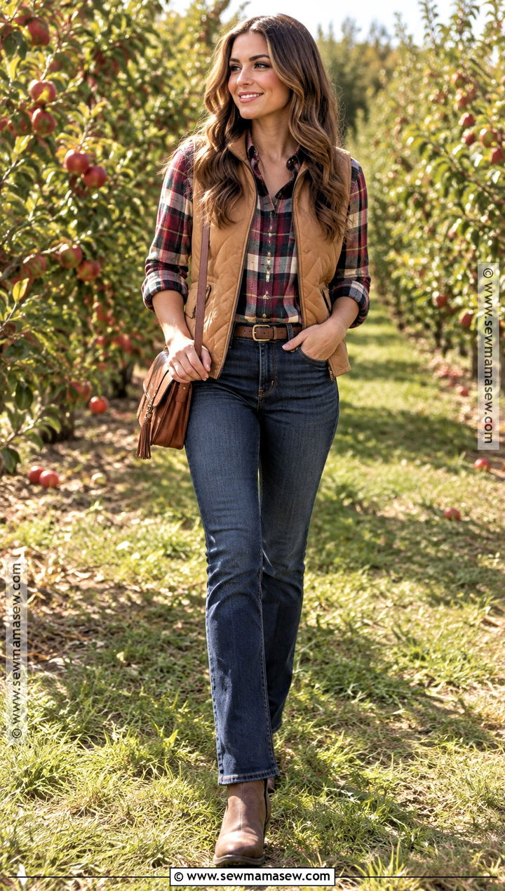 Western Fall Outfit With Plaid Shirt - 25 western fall outfits
