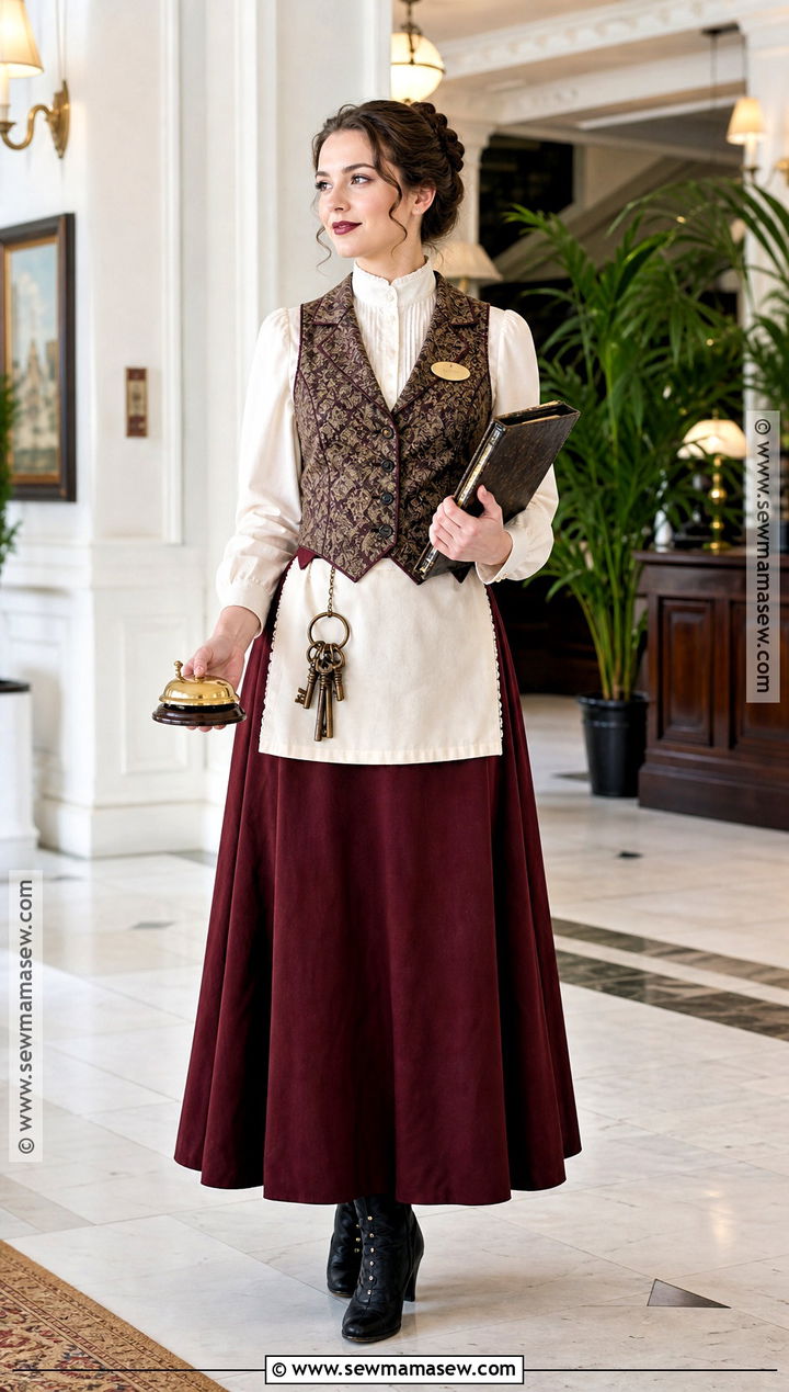 Western Hotel Keeper Costume With Key Ring - 30 wild west costume ideas for women