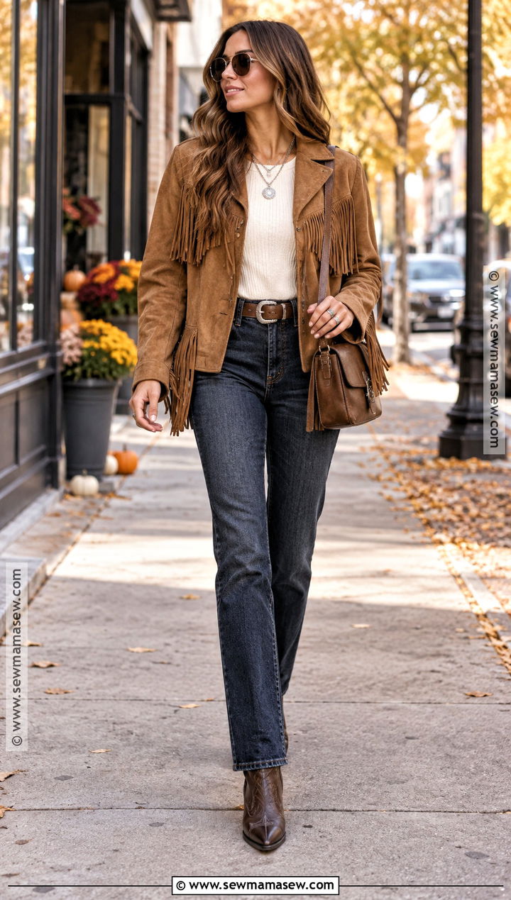 Western Jacket And Cowboy Boots Outfit - 15 Fall 2026 Fashion Trends Street Style