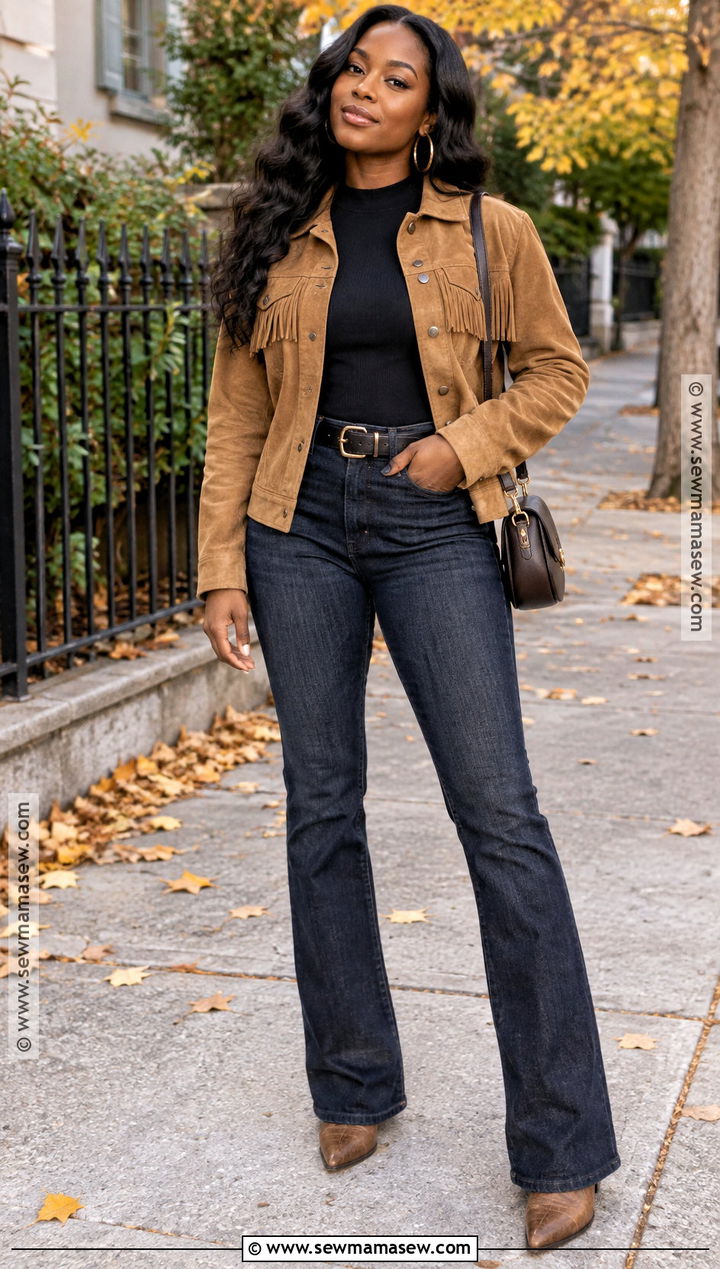 Western Suede Jacket Fall Outfit - 15 fall 2026 fashion trends for black women