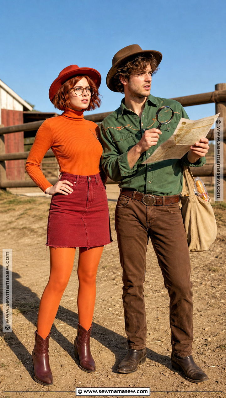 Western Velma and Shaggy Costume - 35 velma and shaggy costume ideas