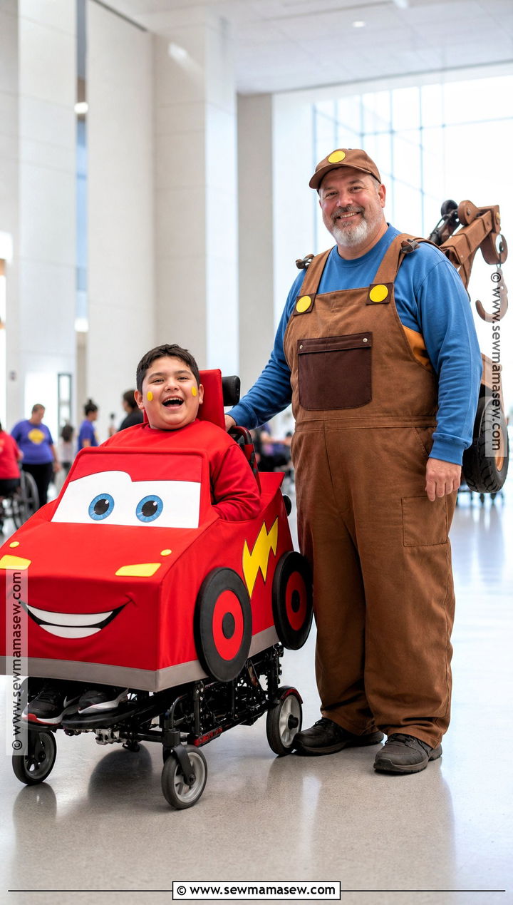 Wheelchair Adaptive Lightning McQueen And Mater Costume - 35 lightning mcqueen and mater costume ideas