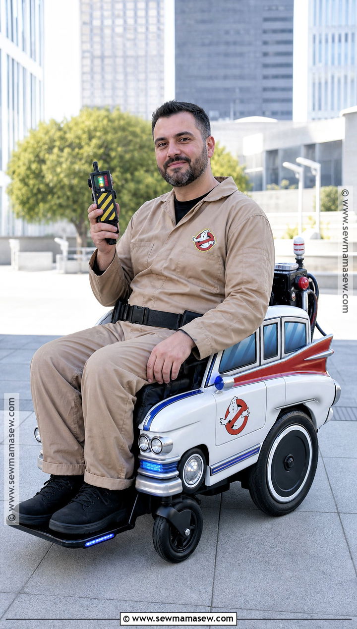 Wheelchair Ecto 1 Ghostbusters Costume - 40 ghostbusters costume ideas