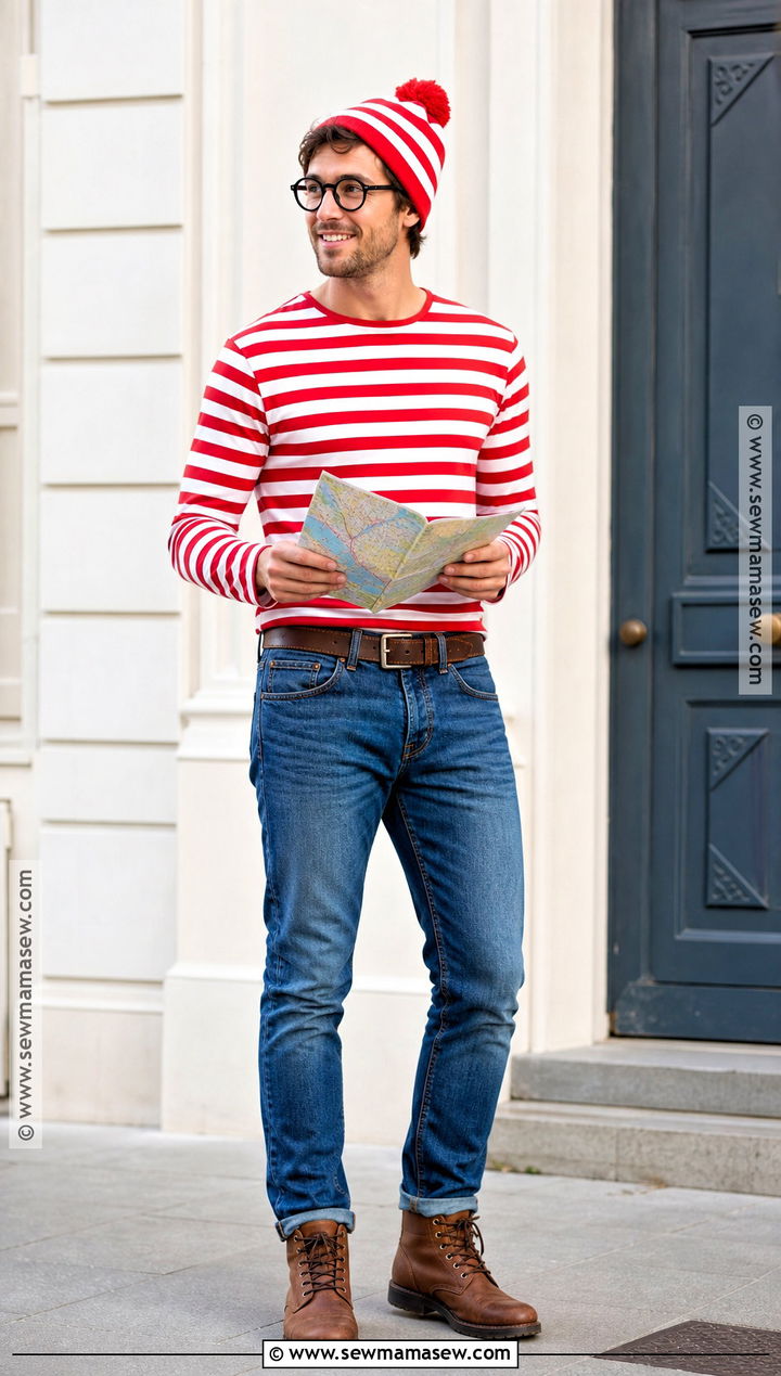 Wheres Waldo Costume With Striped Shirt - 45 easy last minute halloween costumes